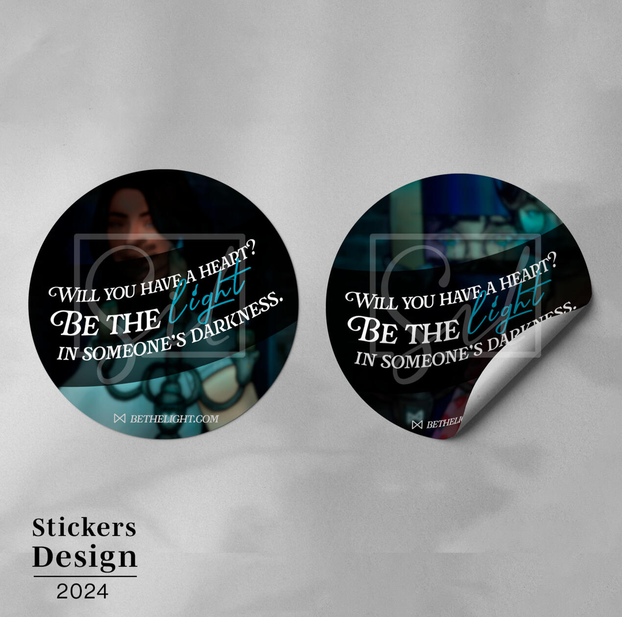 “Light Campaign” Stickers Mockup — Design | Photoshop & Illustrator | 2024